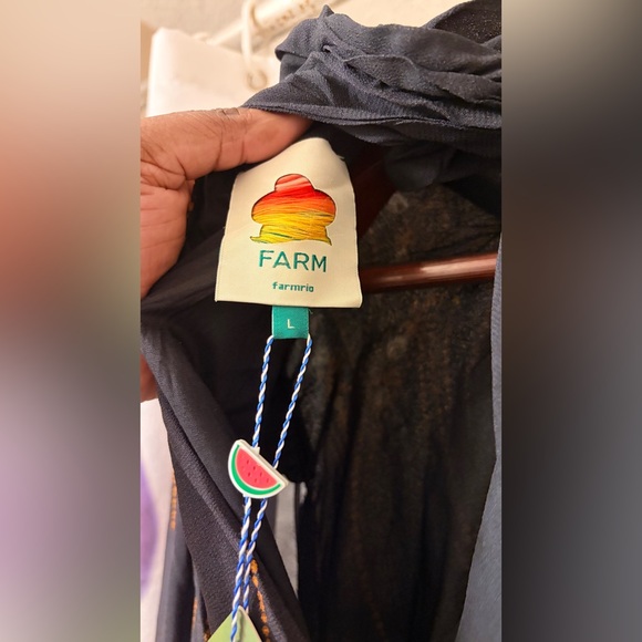 Farm Rio Black Paisley Print Long-Sleeve Mini Dress - Picture 11 of 15